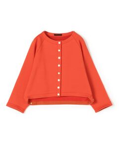 TOMORROWLAND / トゥモローランド ノーカラージャケット | フレンチテリー クルーネックジャケット