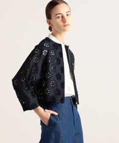 TOMORROWLAND / トゥモローランド ブルゾン | アイレットフラワー ジップアップブルゾン