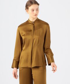 TOMORROWLAND / トゥモローランド シャツ・ブラウス | VINCE シルクサテン スタンドネックブラウス