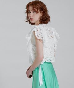 TOMORROWLAND / トゥモローランド シャツ・ブラウス | ホールドットエンブロイダリー ラッフルスリーブブラウス