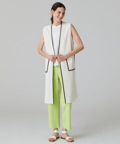 TOMORROWLAND / トゥモローランド ベスト | コットンアセテートミラノリブ ロングジレ