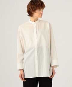 TOMORROWLAND / トゥモローランド シャツ・ブラウス | コットンリネンシアー バンドカラーシャツ