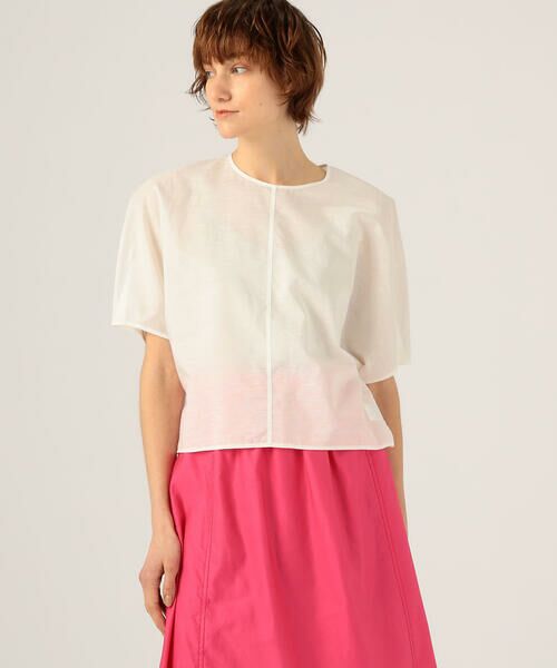 TOMORROWLAND / トゥモローランド シャツ・ブラウス | コットンリネンシアー クルーネックブラウス | 詳細4