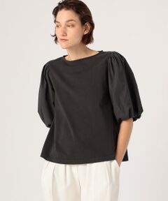 TOMORROWLAND / トゥモローランド カットソー | コットンピースダイコンビ パフスリーブプルオーバー