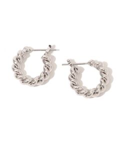 LAURA LOMBARDI Mini Twist Hoops Platinum ピアス