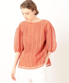 TOMORROWLAND / トゥモローランド シャツ・ブラウス | スライトリーレース パフスリーブブラウス