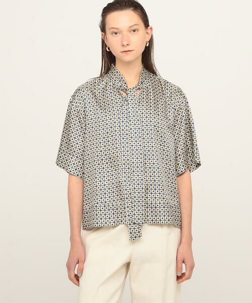 TOMORROWLAND / トゥモローランド シャツ・ブラウス | クレスタプリント ボウタイブラウス | 詳細3
