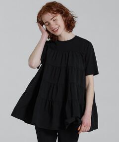 TOMORROWLAND / トゥモローランド カットソー | コットンジャージーコンビ ティアードプルオーバー