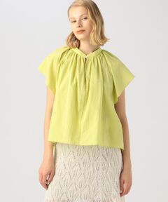 TOMORROWLAND / トゥモローランド シャツ・ブラウス | コットンローン ネックギャザーブラウス