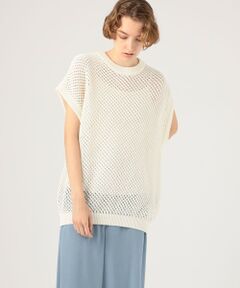 TOMORROWLAND / トゥモローランド ニット・セーター | メッシュコットン クルーネックベスト