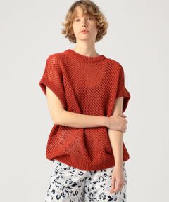 TOMORROWLAND / トゥモローランド ニット・セーター | メッシュコットン クルーネックベスト