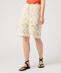 TOMORROWLAND / トゥモローランド ショート・ハーフ・半端丈パンツ | クロシェットレース ハーフパンツ