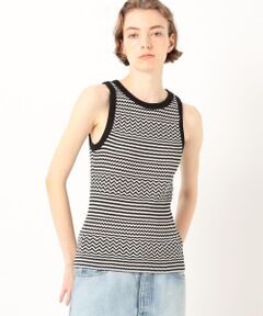TOMORROWLAND / トゥモローランド タンクトップ | ストライプジャカード タンクトップ