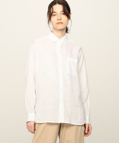 TOMORROWLAND / トゥモローランド シャツ・ブラウス | リネンレギュラーカラーシャツ(11 ホワイト)