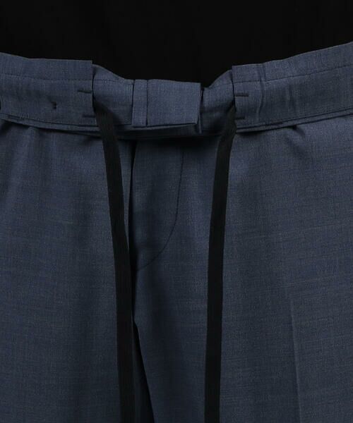 TOMORROWLAND パンツ メンズ サイズ0 日本製 黒 青ストライプ