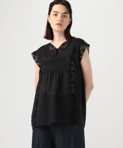TOMORROWLAND / トゥモローランド シャツ・ブラウス | ラミーエンブロイダリー Vネックブラウス