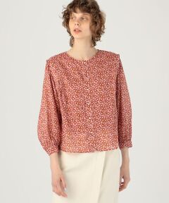 TOMORROWLAND / トゥモローランド シャツ・ブラウス | ジオメトリックフラワープリント ノーカラーシャツ