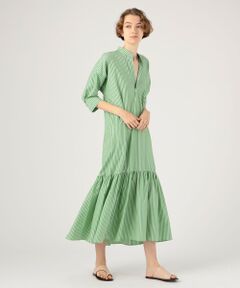 TOMORROWLAND / トゥモローランド ロング・マキシ丈ワンピース | コットンブロードストライプ ティアードワンピース