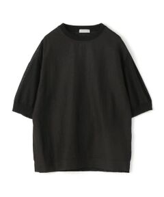 リネンニットコンビ クルーネックTシャツ