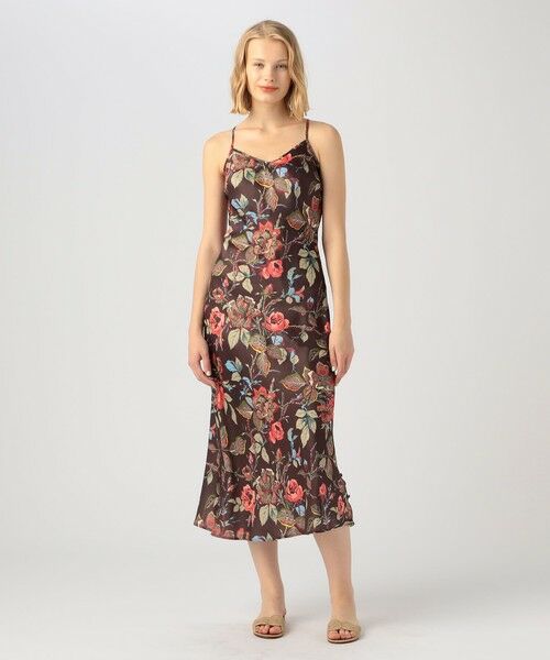 TOMORROWLAND / トゥモローランド ミニ丈・ひざ丈ワンピース | ポリエステルプリント キャミソールドレス | 詳細1