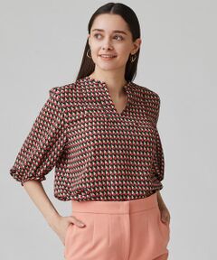 TOMORROWLAND / トゥモローランド シャツ・ブラウス | ジオメトリックプリント キーネックブラウス