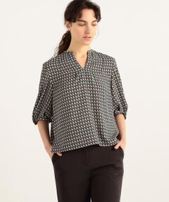 TOMORROWLAND / トゥモローランド シャツ・ブラウス | ジオメトリックプリント キーネックブラウス