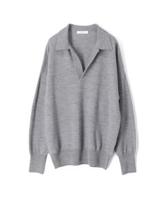 TOMORROWLAND / トゥモローランド ニット・セーター | プレーンウール ポロカラープルオーバー