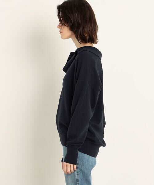 MACPHEE デニム襟 デザイン ニット ポロシャツ プルオーバー セーター