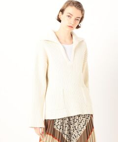 TOMORROWLAND / トゥモローランド ニット・セーター | ハイブリットコットン スキッパープルオーバー