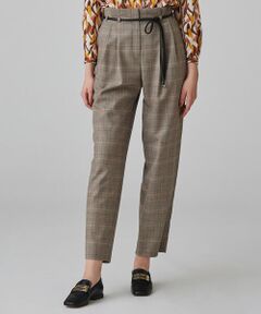 TOMORROWLAND / トゥモローランド スラックス・ドレスパンツ | モスタルダグレンチェック ハイウエストタックパンツ