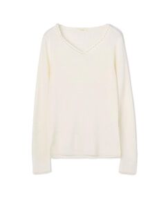 TOMORROWLAND / トゥモローランド ニット・セーター | パールリブ Vネックプルオーバー