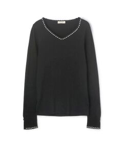 TOMORROWLAND / トゥモローランド ニット・セーター | パールリブ Vネックプルオーバー