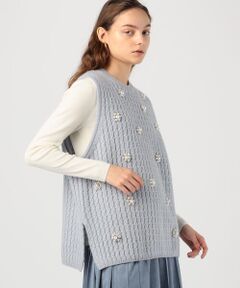 TOMORROWLAND / トゥモローランド ニット・セーター | ウールモヘヤパール クルーネックベスト