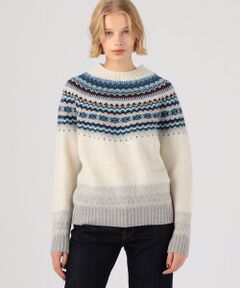 TOMORROWLAND / トゥモローランド ニット・セーター | ウールジャカード クルーネックプルオーバー