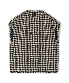 TOMORROWLAND / トゥモローランド ベスト | ドビーハウンドトゥース バレルジレ