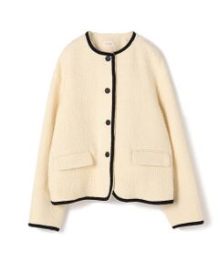 TOMORROWLAND / トゥモローランド ノーカラージャケット | ループヤーンドビー ノーカラージャケット