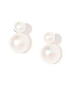 mounir whitepearl studs ピアス