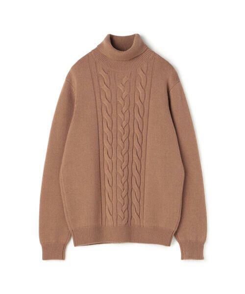 6(roku) / WOOL CASHMERE CABLE タートルネックニット