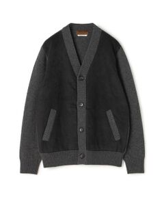 TOMORROWLAND / トゥモローランド ニット・セーター | ウールカシミヤ レザーコンビカーディガン