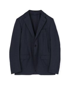 ウール ミニチェック シングルブレステッド2Bジャケット Cerruti Cool Elegance