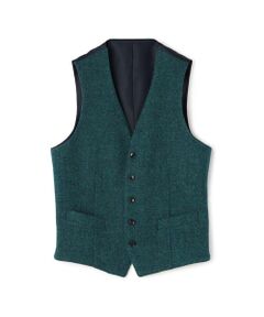 ウールツイード 5Bベスト Harris Tweed