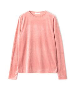 TOMORROWLAND / トゥモローランド カットソー | レーヨンポリステルベルベット クルーネックプルオーバー