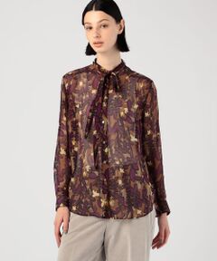 TOMORROWLAND / トゥモローランド シャツ・ブラウス | マリンプラントプリント ボウタイブラウス