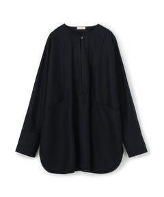 TOMORROWLAND / トゥモローランド シャツ・ブラウス | ウールカシミヤポプリンメルトン キーホールブラウス