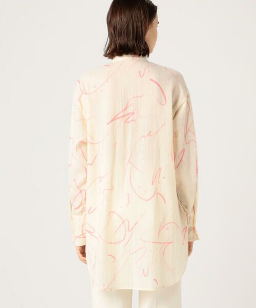 TOMORROWLAND / トゥモローランド シャツ・ブラウス | アブストラクトラインプリント　チュニックシャツ | 詳細4