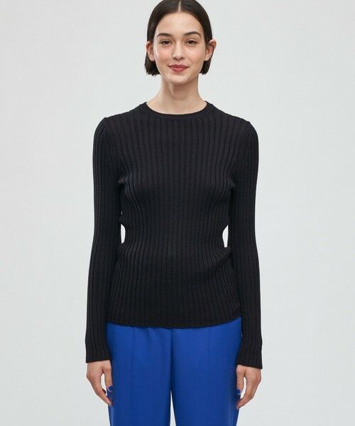 TOMORROWLAND / トゥモローランド ニット・セーター | ウールシルクリブ クルーネックプルオーバー | 詳細2