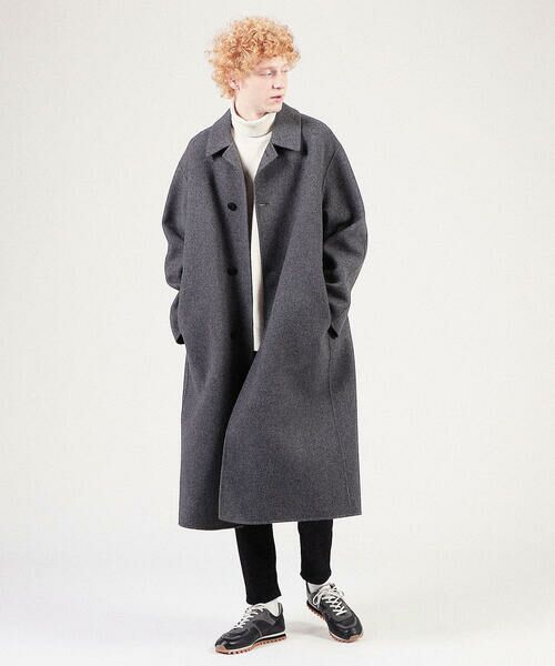 セール】 MELTON LONG COAT ウール ダブルフェイスロングコート ...