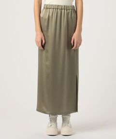 TOMORROWLAND / トゥモローランド ロング・マキシ丈スカート | アセテートポリエステルサテン Iラインマキシスカート