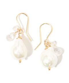 mounir crystal&pearl ピアス