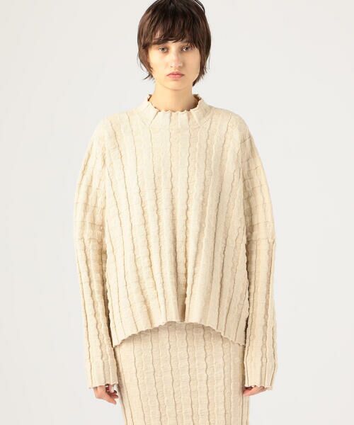 セール】 Lauren Manoogian BUBBLE RIB MOCKNECK コットンリブ モック